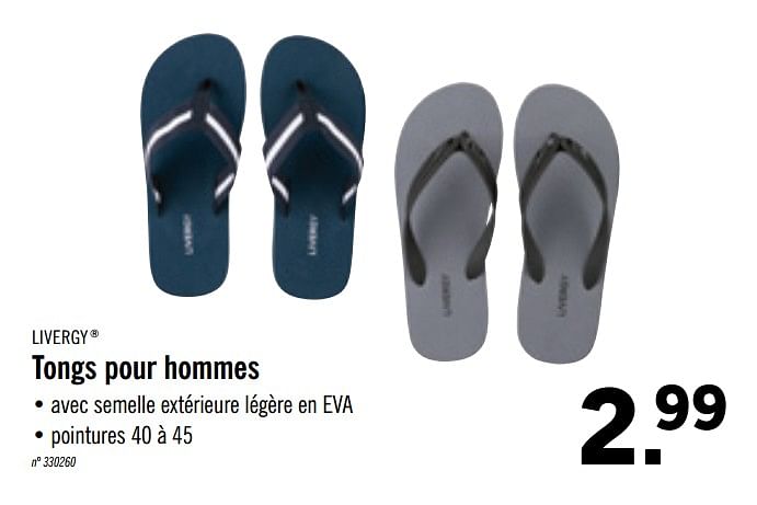 Tong homme lidl hot sale