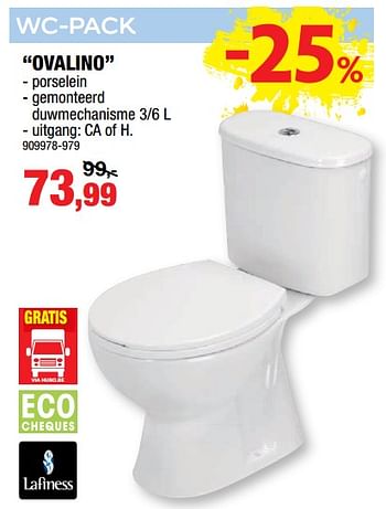Promotions Wc-pack ovalino - Lafiness - Valide de 24/06/2020 à 05/07/2020 chez Hubo
