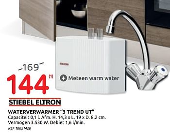Promoties Stiebel eltron waterverwarmer 3 trend ut - Stiebel Eltron - Geldig van 01/07/2020 tot 13/07/2020 bij Brico