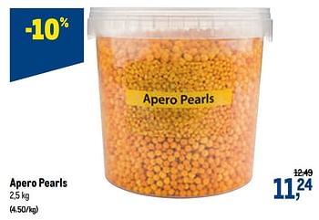 Promotions Apero pearls - Produit maison - Makro - Valide de 01/07/2020 à 14/07/2020 chez Makro