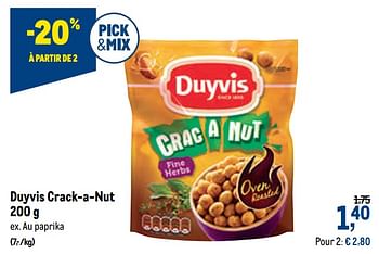 Promoties Duyvis crack-a-nut au paprika - Duyvis - Geldig van 01/07/2020 tot 14/07/2020 bij Makro