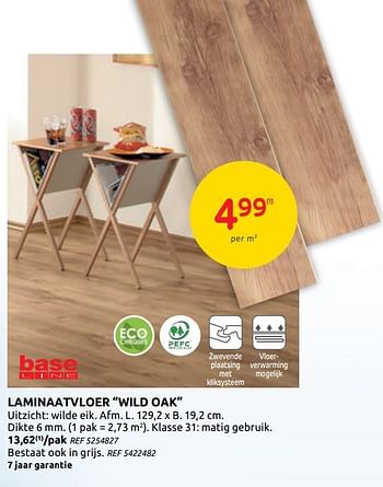 Promoties Laminaatvloer wild oak - Baseline - Geldig van 01/07/2020 tot 13/07/2020 bij BricoPlanit