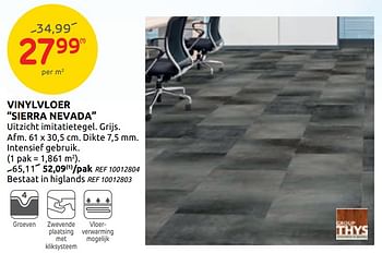 Promotions Vinylvloer sierra nevada - Group Thys - Valide de 01/07/2020 à 13/07/2020 chez BricoPlanit