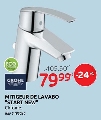 Promotions Mitigeur de lavabo start new - Grohe - Valide de 01/07/2020 à 13/07/2020 chez BricoPlanit