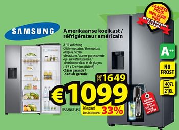 Promotions Samsung amerikaanse koelkast - réfrigérateur américain rs68n8231s9 - Samsung - Valide de 24/06/2020 à 01/07/2020 chez ElectroStock