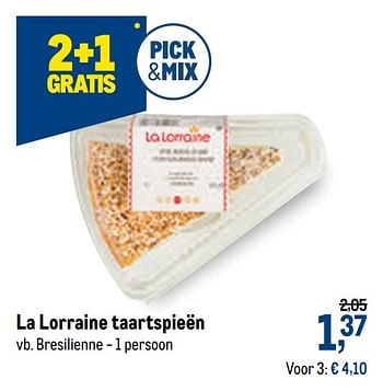 Promotions La lorraine taartspieën - La Lorraine - Valide de 01/07/2020 à 14/07/2020 chez Makro