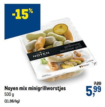 Promoties Noyen mix minigrillworstjes - Noyen - Geldig van 01/07/2020 tot 14/07/2020 bij Makro