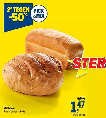 Promoties Wit brood rond of vierkant - Huismerk - Makro - Geldig van 01/07/2020 tot 14/07/2020 bij Makro