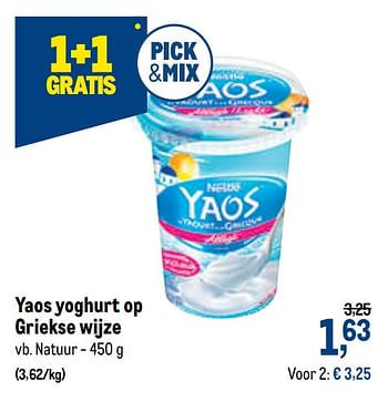 Promoties Yaos yoghurt op griekse wijze - Nestlé - Geldig van 01/07/2020 tot 14/07/2020 bij Makro