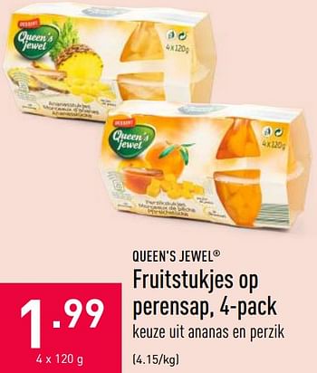 Promoties Fruitstukjes op perensap - Queen's Jewel - Geldig van 30/06/2020 tot 10/07/2020 bij Aldi