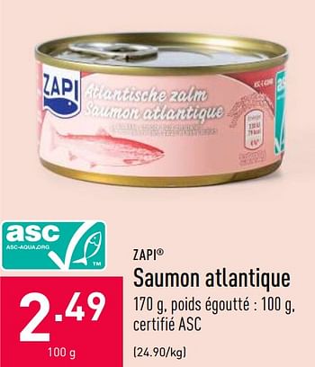 Promotions Saumon atlantique - Zapi - Valide de 30/06/2020 à 10/07/2020 chez Aldi