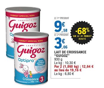 Promo Croissance 3 guigoz 2+1 offert chez Carrefour