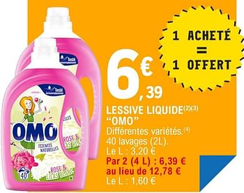 Promo Lessive liquide OMO chez Carrefour