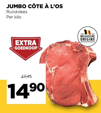 Promoties Jumbo côte à l’os rundvlees - Huismerk - Jumbo - Geldig van 24/06/2020 tot 14/07/2020 bij Jumbo