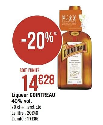 Promotions Liqueur cointreau - Cointreau - Valide de 22/06/2020 à 05/07/2020 chez Géant Casino