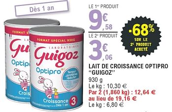 Guigoz Lait De Croissance Optipro Guigoz En Promotion Chez E Leclerc