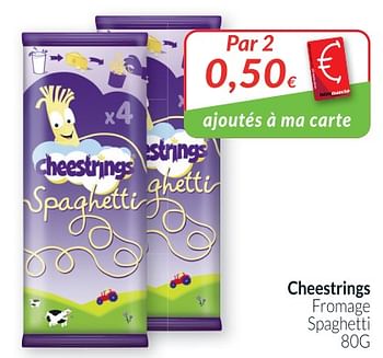 Promotions Cheestrings fromage spaghetti - Cheestrings - Valide de 01/07/2020 à 31/07/2020 chez Intermarche