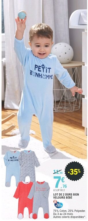 Pyjama bébé 2024 leclerc