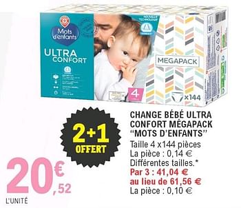 Mots D Enfants Change Bebe Ultra Confort Megapack Mots D Enfants En Promotion Chez E Leclerc