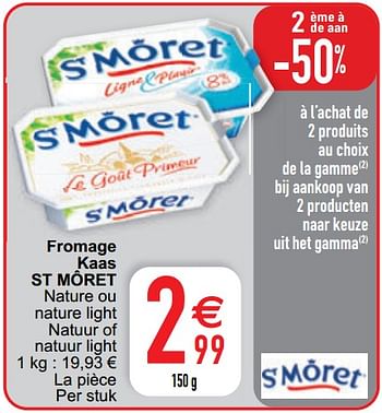 Promoties Fromage kaas st môret - St Môret  - Geldig van 30/06/2020 tot 06/07/2020 bij Cora