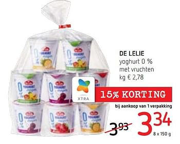 Promoties De lelie yoghurt 0 % met vruchten - De Lelie - Geldig van 02/07/2020 tot 15/07/2020 bij Spar (Colruytgroup)