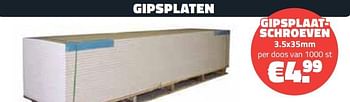 Promoties Gipsplaat- schroeven - Huismerk - Bouwcenter Frans Vlaeminck - Geldig van 05/07/2020 tot 31/07/2020 bij Bouwcenter Frans Vlaeminck