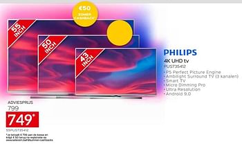 Promoties Philips 4k uhd tv pus735412 adviesprijs 799 - Philips - Geldig van 22/06/2020 tot 31/07/2020 bij Selexion