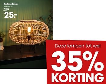 Promoties Tafellamp boreas - Huismerk - Kwantum - Geldig van 29/06/2020 tot 05/07/2020 bij Kwantum