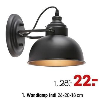 Promoties Wandlamp indi - Huismerk - Kwantum - Geldig van 29/06/2020 tot 05/07/2020 bij Kwantum