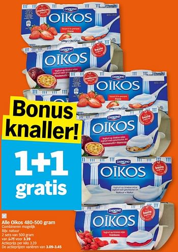 Promotions All oikos natuur - Danone - Valide de 29/06/2020 à 05/07/2020 chez Albert Heijn