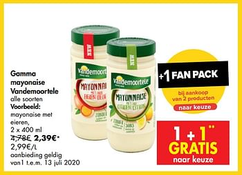 Promotions Gamma mayonaise vandemoortele met eieren - Vandemoortele - Valide de 01/07/2020 à 13/07/2020 chez Carrefour