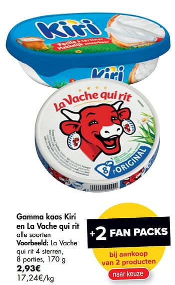Promoties Gamma kaas kiri en la vache qui rit la vache qui rit 4 sterren - La Vache Qui Rit - Geldig van 01/07/2020 tot 13/07/2020 bij Carrefour