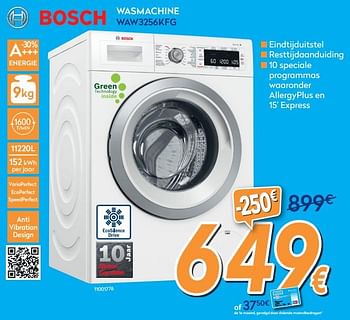 Promoties Bosch wasmachine waw3256kfg - Bosch - Geldig van 01/07/2020 tot 31/07/2020 bij Krefel
