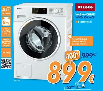 Promoties Miele wasmachine wwd 320 wcs - Miele - Geldig van 01/07/2020 tot 31/07/2020 bij Krefel
