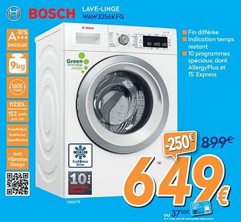 Promoties Bosch lave-linge waw3256kfg - Bosch - Geldig van 01/07/2020 tot 31/07/2020 bij Krefel