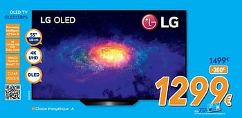 Promotions Lg oled tv oled55b9s - LG - Valide de 01/07/2020 à 31/07/2020 chez Krefel