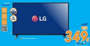 Promotions Lg uhd tv 43um7050 - LG - Valide de 01/07/2020 à 31/07/2020 chez Krefel