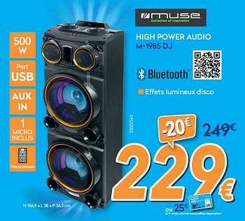 Promotions Muse high power audio m-1985 dj - Muse - Valide de 01/07/2020 à 31/07/2020 chez Krefel