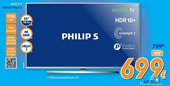 Promotions Philips uhd tv 55pus7354-12 - Philips - Valide de 01/07/2020 à 31/07/2020 chez Krefel