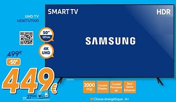 Promotions Samsung uhd tv ue50tu7000 - Samsung - Valide de 01/07/2020 à 31/07/2020 chez Krefel