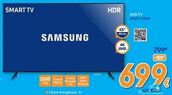 Promotions Samsung uhd tv ue65tu7000 - Samsung - Valide de 01/07/2020 à 31/07/2020 chez Krefel