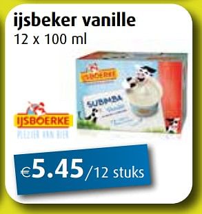 Promoties Ijsbeker vanille - Ijsboerke - Geldig van 29/06/2020 tot 29/08/2020 bij Aronde