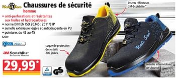 Promoties Chaussures de sécurité homme - Uncle Sam - Geldig van 01/07/2020 tot 07/07/2020 bij Norma
