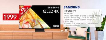 Promotions Samsung 4k qled tv qe55q90t - Samsung - Valide de 22/06/2020 à 31/07/2020 chez Selexion
