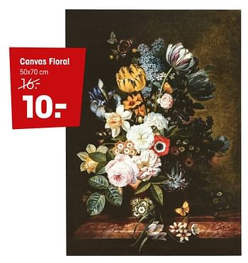 Promotions Canvas floral - Produit maison - Kwantum - Valide de 06/07/2020 à 19/07/2020 chez Kwantum