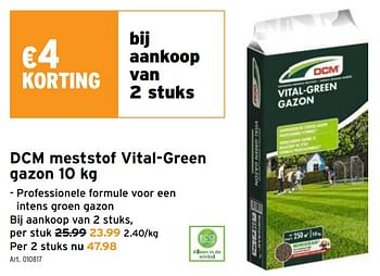 Promoties Dcm meststof vital-green gazon - DCM - Geldig van 08/07/2020 tot 21/07/2020 bij Gamma
