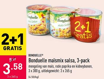 Promoties Bonduelle maïsmix salsa - Bonduelle - Geldig van 07/07/2020 tot 17/07/2020 bij Aldi
