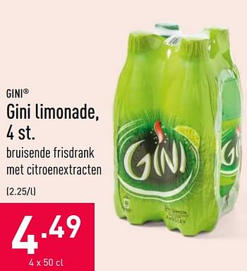Promotions Gini limonade - Gini - Valide de 07/07/2020 à 17/07/2020 chez Aldi
