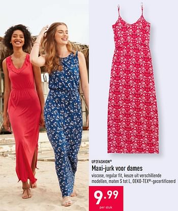 Promoties Maxi-jurk voor dames - UP2Fashion - Geldig van 08/07/2020 tot 17/07/2020 bij Aldi