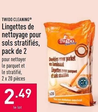 Promoties Lingettes de nettoyage pour sols stratifiés - Twido - Geldig van 07/07/2020 tot 17/07/2020 bij Aldi